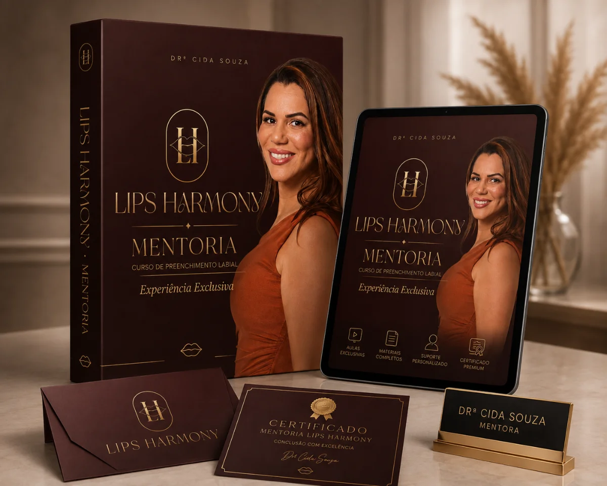 Material visual da Mentoria Lips Harmony